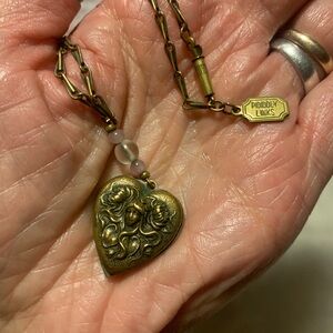Vintage Pididdly Links Heart Pendant Necklace